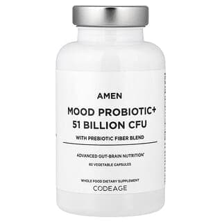 Codeage, Mood 益生菌+，益生元纖維混合物，60 粒素食膠囊