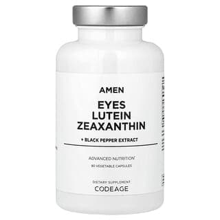 Codeage, Amen，眼睛，葉黃素、玉米黃質 + 黑胡椒提取物，90 顆素食膠囊