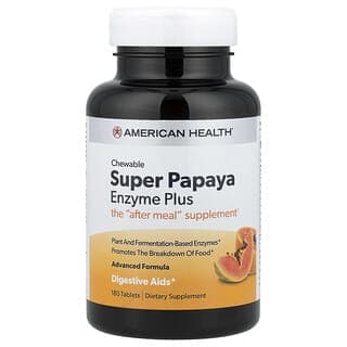 American Health, 超級木瓜酶+,咀嚼片，180 片