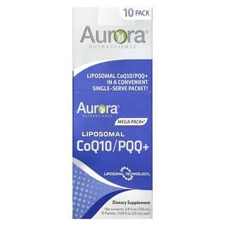 Aurora Nutrascience, 脂質體輔酶 Q10/PQQ+，10 包，每包 0.68 液量盎司（20 毫升）