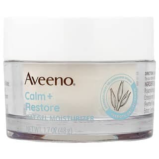 Aveeno, 舒緩 + 修護，燕麥凝膠保濕霜，敏感皮膚，無香，1.7 盎司（48 克）