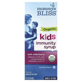 Mommy's Bliss, 兒童有機機體抵抗糖漿，1-12 歲兒童，3 液量盎司（90 毫升）