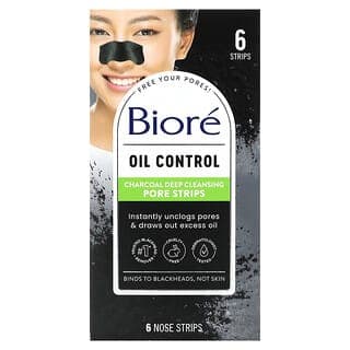 Biore, 深層清潔毛孔貼，木炭，6 條鼻貼