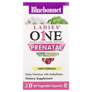 Bluebonnet Nutrition, Ladies' One®，產前專用，60 粒素食膠囊
