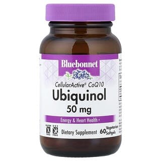Bluebonnet Nutrition, CellularActive 輔酶 Q10，泛醇，50 毫克，60 粒素食軟凝膠