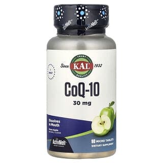 KAL, 輔酶 Q10，青蘋果味，30 毫克，90 片微片