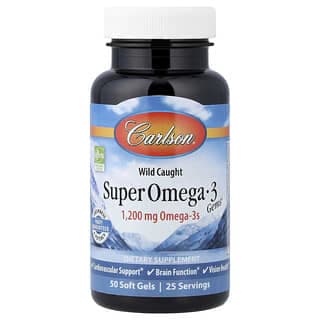 Carlson, Gems® 高級野生 Omega-3 魚油軟膠囊，50 粒軟膠囊