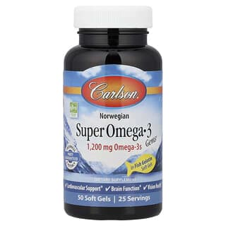 Carlson, 挪威超級 Omega-3 Gems®，50 粒軟膠囊