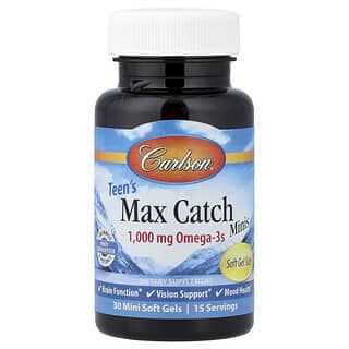Carlson, Teen's Max Catch Minis，30 粒迷你軟膠囊