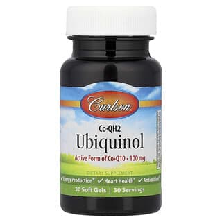 Carlson, CoQH2 泛醇，100 毫克，30 粒軟膠囊
