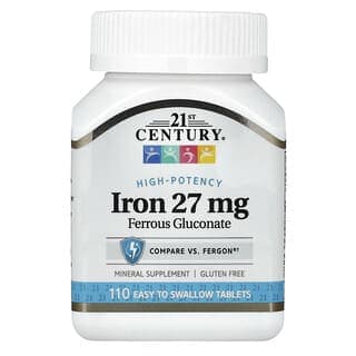 21st Century, 優效鐵，27 毫克，110 片易吞嚥片劑