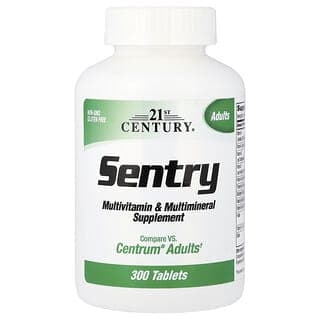 21st Century, Sentry，成年人復合維生素與多礦物質補充劑，300 片