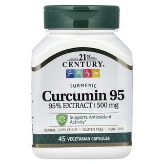 21st Century, 薑黃素 95，500 毫克，45 粒素食膠囊