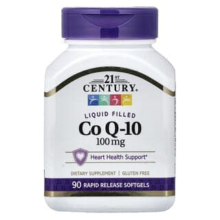 21st Century, 液體填充輔酶 Q10，100 毫克，90 粒速釋軟凝膠