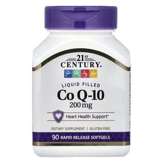 21st Century, 液體填充輔酶 Q10，200 毫克，90 粒軟凝膠