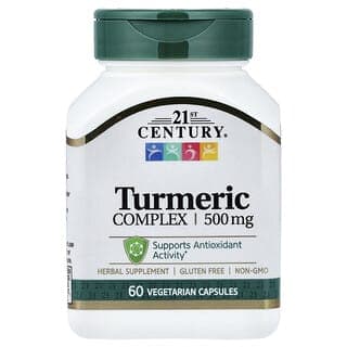 21st Century, 薑黃複合物，500毫克，60粒素食膠囊