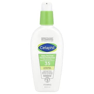 Cetaphil, 日常無油麵部保濕乳，含抗曬成分，SPF 35，無香，3 液量盎司（88 毫升）
