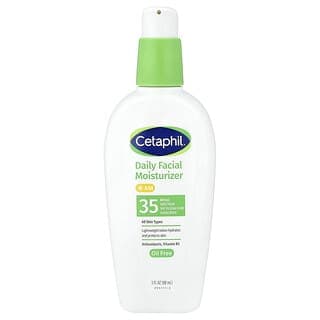 Cetaphil, 日常面部保濕霜，抗曬，SPF 35，無香，3 液量盎司（88 毫升）