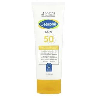 Cetaphil, 純粹礦物抗曬霜，全譜 SPF 50，3 液量盎司（89 毫升）