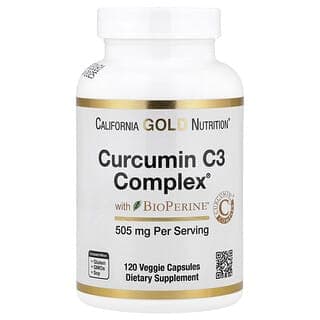 California Gold Nutrition, 姜黃素 C3 複合物®，含 BioPerine® 黑胡椒提取物、姜黃素複合物，生物利用率提高，120 粒素食膠囊