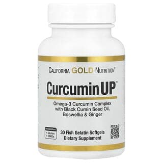 California Gold Nutrition, CurcuminUP™ 魚明膠軟膠囊，含 Omega-3 姜黃素複合物、黑種草籽油、乳香和生姜，30 粒