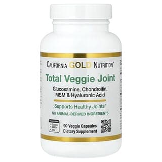 California Gold Nutrition, Total Veggie 關節幫助配方，含葡萄糖胺、軟骨素、MSM 和玻尿酸，90 粒素食膠囊