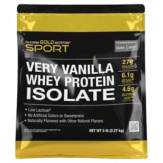 California Gold Nutrition, 分離乳清蛋白，笑臉香草味，5 磅（2.27 千克）