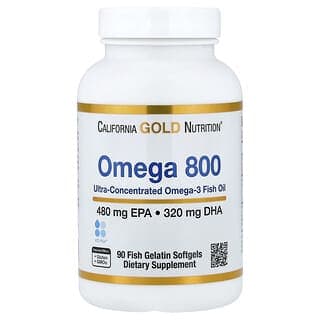 California Gold Nutrition, Omega 800 超濃縮 Omega-3 魚油，KD-Pur 甘油三酯形式，90 粒魚明膠軟膠囊（每粒 1,000 毫克）