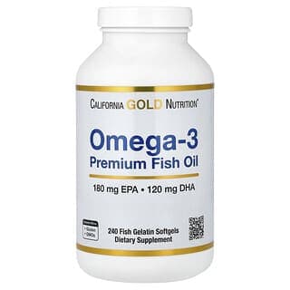 California Gold Nutrition, Omega-3，優質魚油，240 粒魚明膠軟膠囊