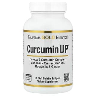 California Gold Nutrition, CurcuminUP™ 魚明膠軟膠囊，含 Omega-3 姜黃素複合物、黑種草籽油、乳香和生姜，90 粒