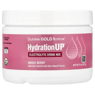 California Gold Nutrition, HydrationUP®，含鈣、鉀、維生素 C 與維生素 E，綜合莓果口味，8 盎司（227 克）
