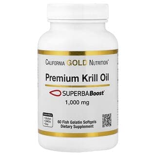 California Gold Nutrition, 含 SUPERBABoost 的優質磷蝦油，1,000 毫克，60 魚明膠軟凝膠