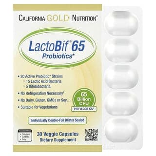 California Gold Nutrition, LactoBif® 65 益生菌，30 粒素食膠囊