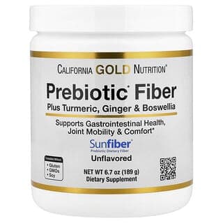 California Gold Nutrition, 益生元纖維 + 姜黃提取物，有機姜提取物和乳香提取物，6.7 盎司（189 克）