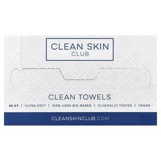 Clean Skin Club, 清潔毛巾，一次性，25 件