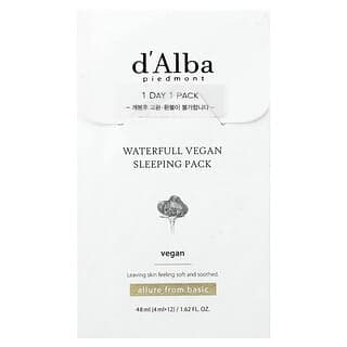 d'Alba, 全水全素食睡眠幫助包，12 包，每包 0.13 液量盎司（4 毫升）