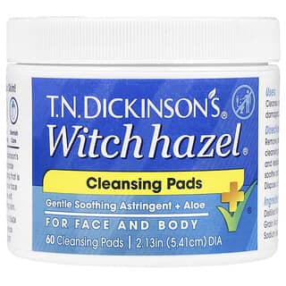 Dickinson Brands, T.N.Dickinson's® Witch Hazel® 清潔墊，無香，60 片清潔墊