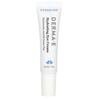 DERMA E, 含透明質酸和綠茶的保濕眼霜，0.5 盎司（14 克）