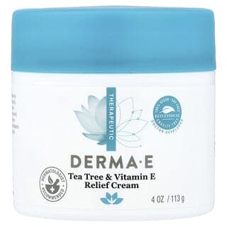 DERMA E, 茶樹和維生素 E 舒緩霜，4 盎司（113 克）