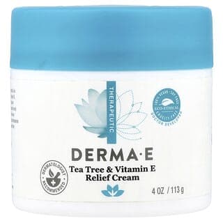 DERMA E, 茶樹和維生素 E 舒緩霜，4 盎司（113 克）