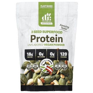 Dr. Murray's, SuperFood，3 種子蛋白質粉，南瓜籽 + 亞麻籽 + 葵花籽，原味，16 盎司（453.5 克）