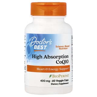 Doctor's Best, 高吸收輔酶 Q10，含 BioPerine®，60 粒素食膠囊