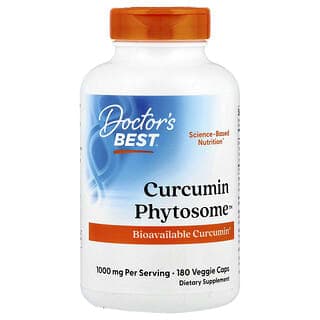 Doctor's Best, 姜黃素磷脂復合物，1,000 毫克，180 粒素食膠囊（每粒膠囊 500 毫克）