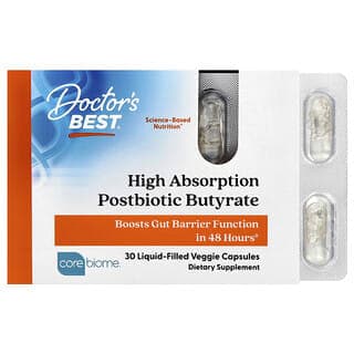 Doctor's Best, 高吸收益生元丁酸，30 粒液體填充素食膠囊（每粒 300 毫克）