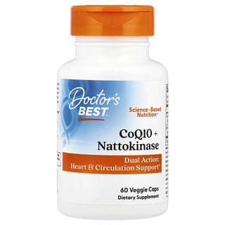 Doctor's Best, 輔酶 Q10 + 納豆激酶，60 粒素食膠囊