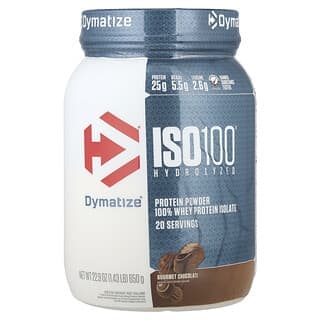 Dymatize, ISO100® Hydrolyzed，全分離乳清蛋白，美味巧克力味，1.43 磅（650 克）