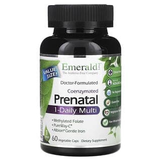 Emerald Laboratories, COENZYMATED 產前每日 1 次多維生素，60 粒素食膠囊