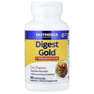 Enzymedica, Digest Gold，+益生菌，90 粒膠囊