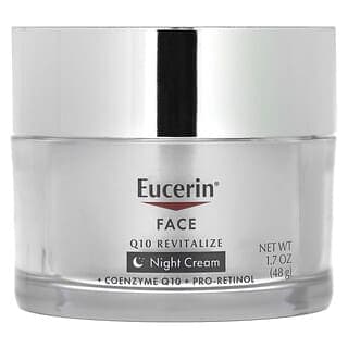 Eucerin, 面部，Q10 煥活，晚霜，無香，1.7 液量盎司（48 克）