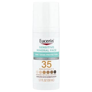 Eucerin, 有色敏感適用面部抗曬乳，SPF 35，有色，1.7 液量盎司（50 毫升）